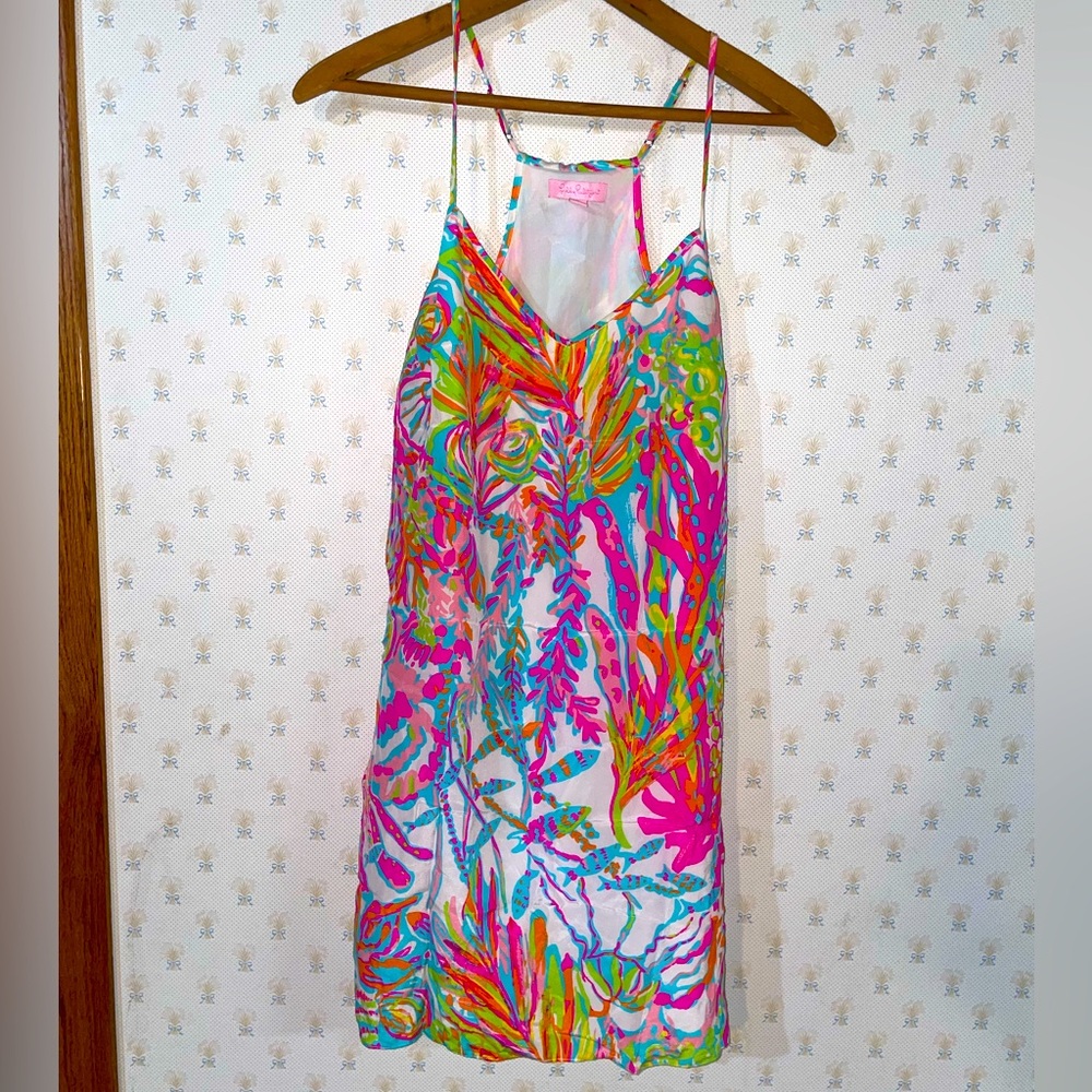 Lilly‎ Pulitzer Coral Silk Dress